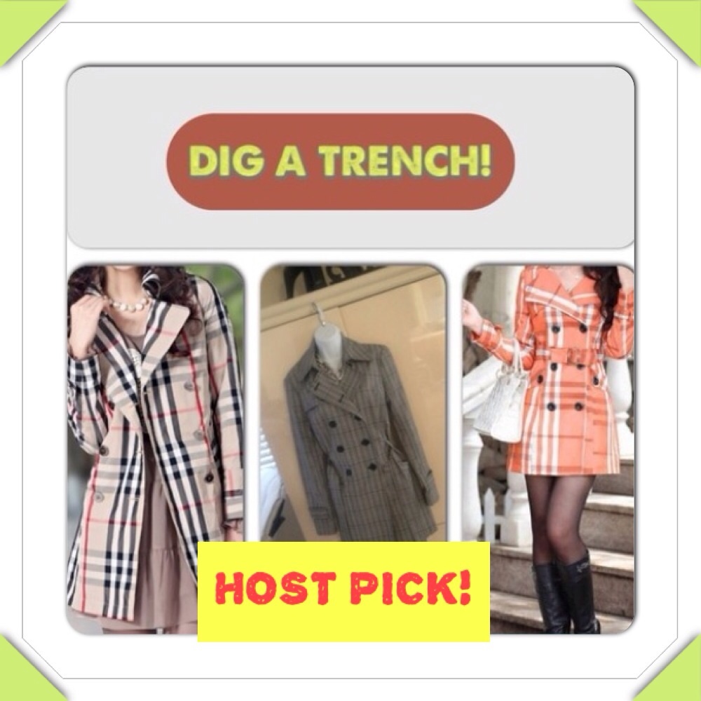 Belted Plaid Print Trench Coat️ w/Front Pockets. Too Cute For Words!